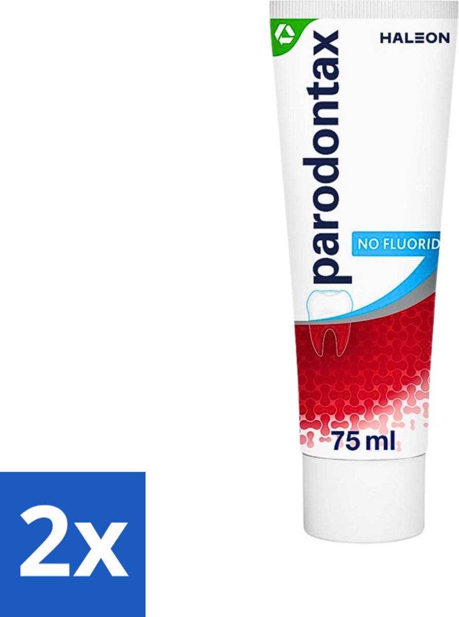 2 x Parodontax - Tandpasta - Fluoride Vrij - 75ml - Fluoridevrije Tandpasta - Mondgezondheid - Tandvleesbescherming - Tandplakverwijdering - Bloedend Tandvlees