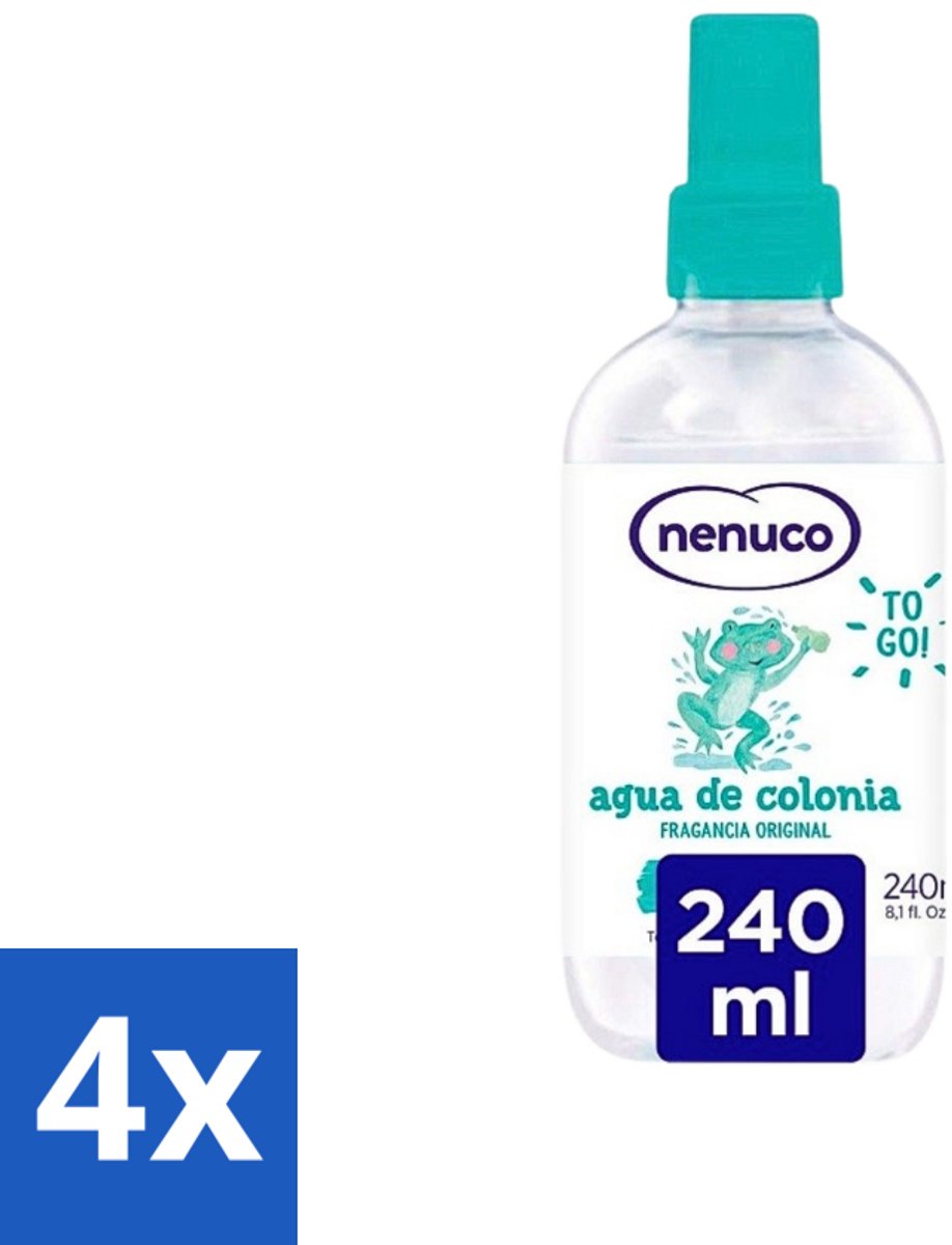 4 x Nenuco - Cologne - Eau de Cologne - Originele Geur - Sprayflacon - 240 ml - Nenuco Cologne - Eau De Cologne - Frisse Geur - Baby Cologne - Kind Cologne