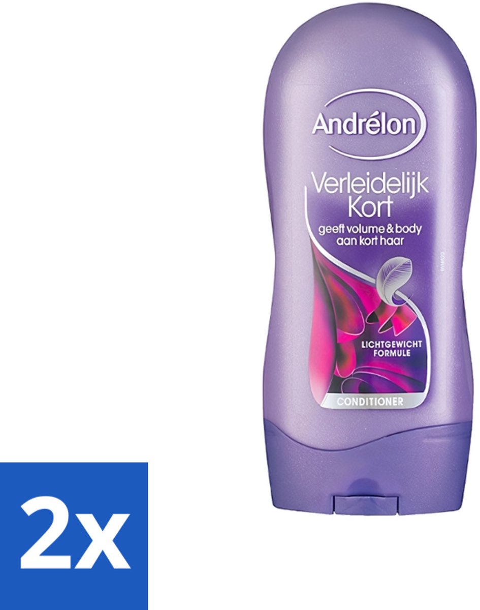 2 x Andrélon - Verleidelijk Kort - Conditioner - Voor Kort Haar - 300 ml - Kort Haar Conditioner - Volume Voor Kort Haar - Verzorging Kort Haar - Luchtig Haar - Soepel Haar