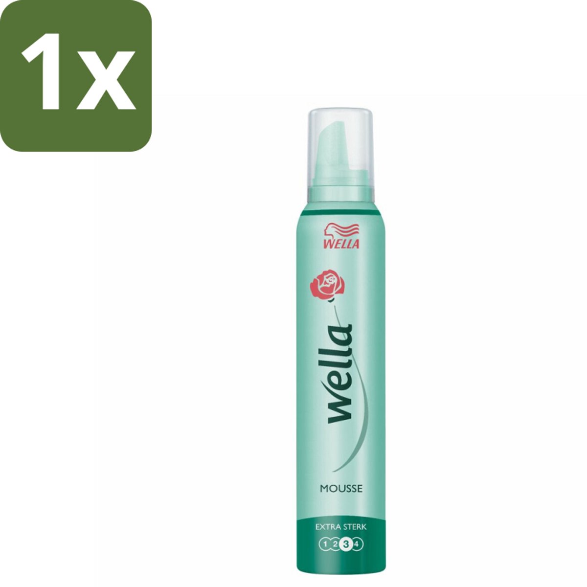 1 x Wella Extra Strong Hold Haarmousse 200 ml - Haarmousse - Versteviging - Stevigheid - Flexibiliteit - UV Bescherming