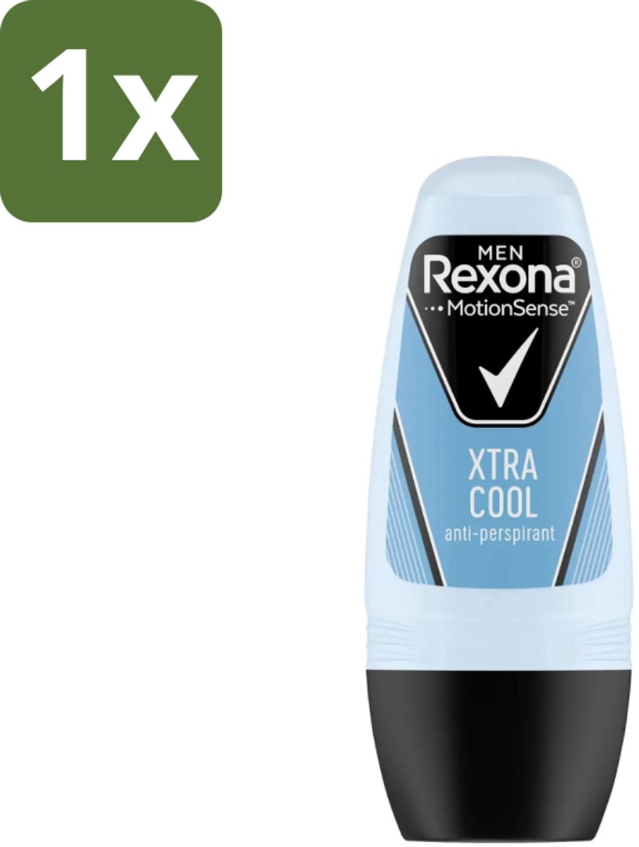 1 x Rexona Men - Fresh Xtra Cool - Deo Roll-on - Anti-Perspirant - 50 ml - Deodorant Voor Mannen - Anti-perspirant - Zweetbescherming - Frisheid - Citrusgeur
