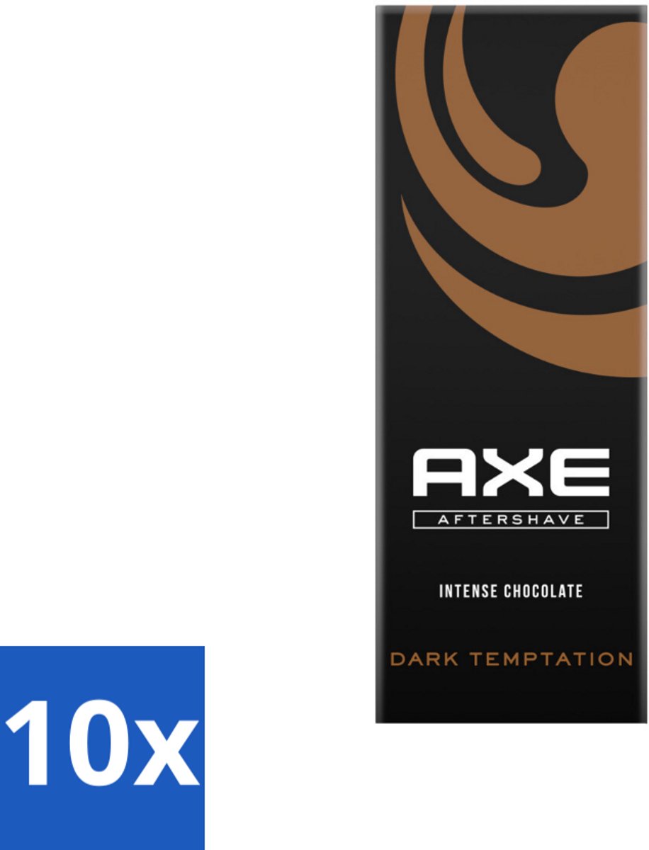 10 x Axe Dark Temptation Aftershave 100 ml - Aftershave - Chocolade - Aftershave Geur - Verleidelijk Aroma - Huidkalmering
