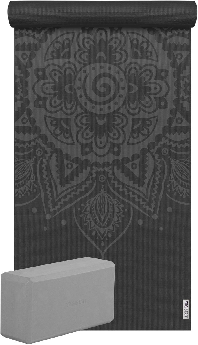 Yoga-Set Starter Edition - spiral mandala (Yogamatte + 1 Yogablock)