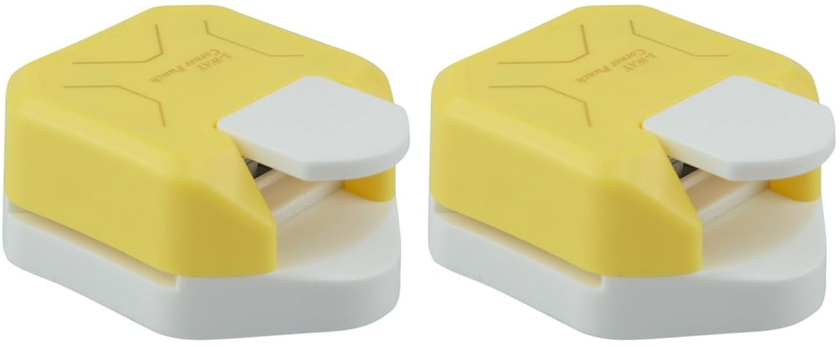 Hoekafgeronde Hoekjes voor Scrapbooking - 3-in-1 Ronde Hoeken Snijder voor Papercraft en Kaarten - Geschikt voor 4/7/10mm Hoeken (Geel)