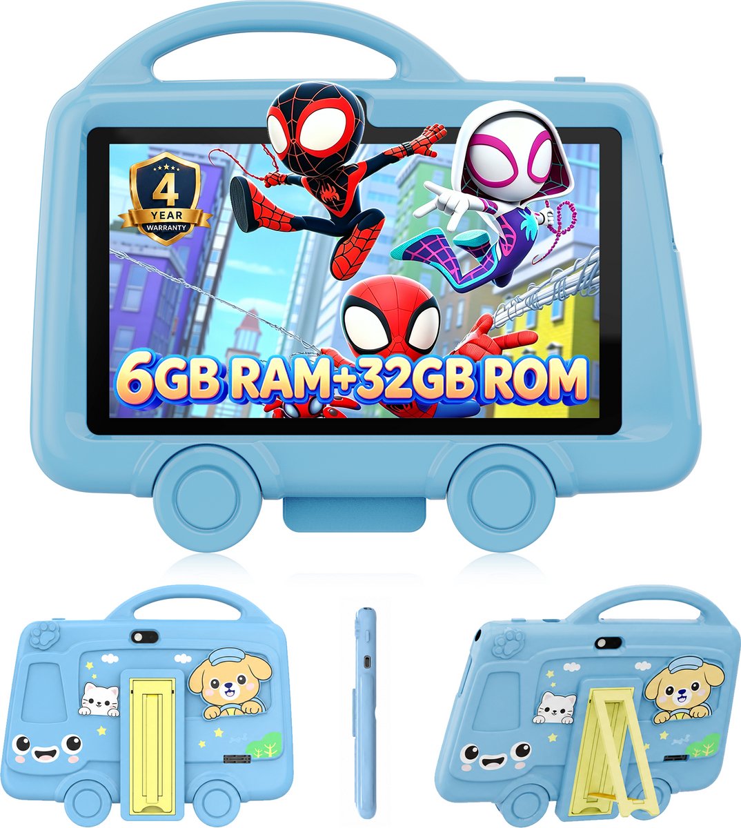 TABWEE K8 - Tablet - 6GB RAM - 32GB ROM - 3000mAh - kinderen tablets - Blauw