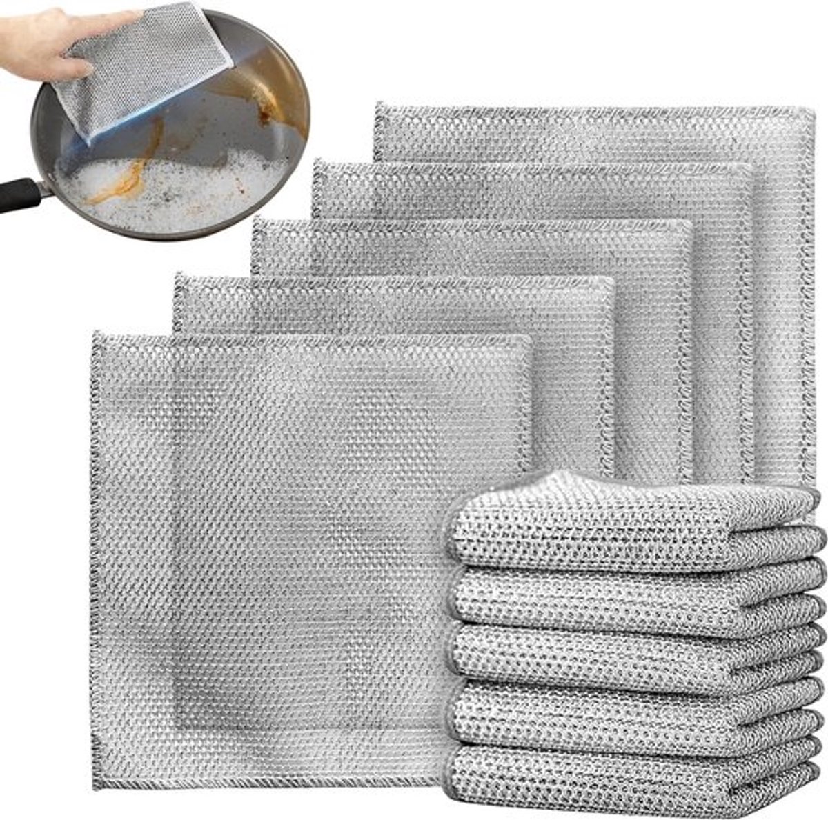 Daity 10-pack - Multifunctionele vaatdoeken - vaatdoeken microvezel, natte en droge afwasdoeken - Geschikt voor het wassen van borden, gootstenen, aanrechten