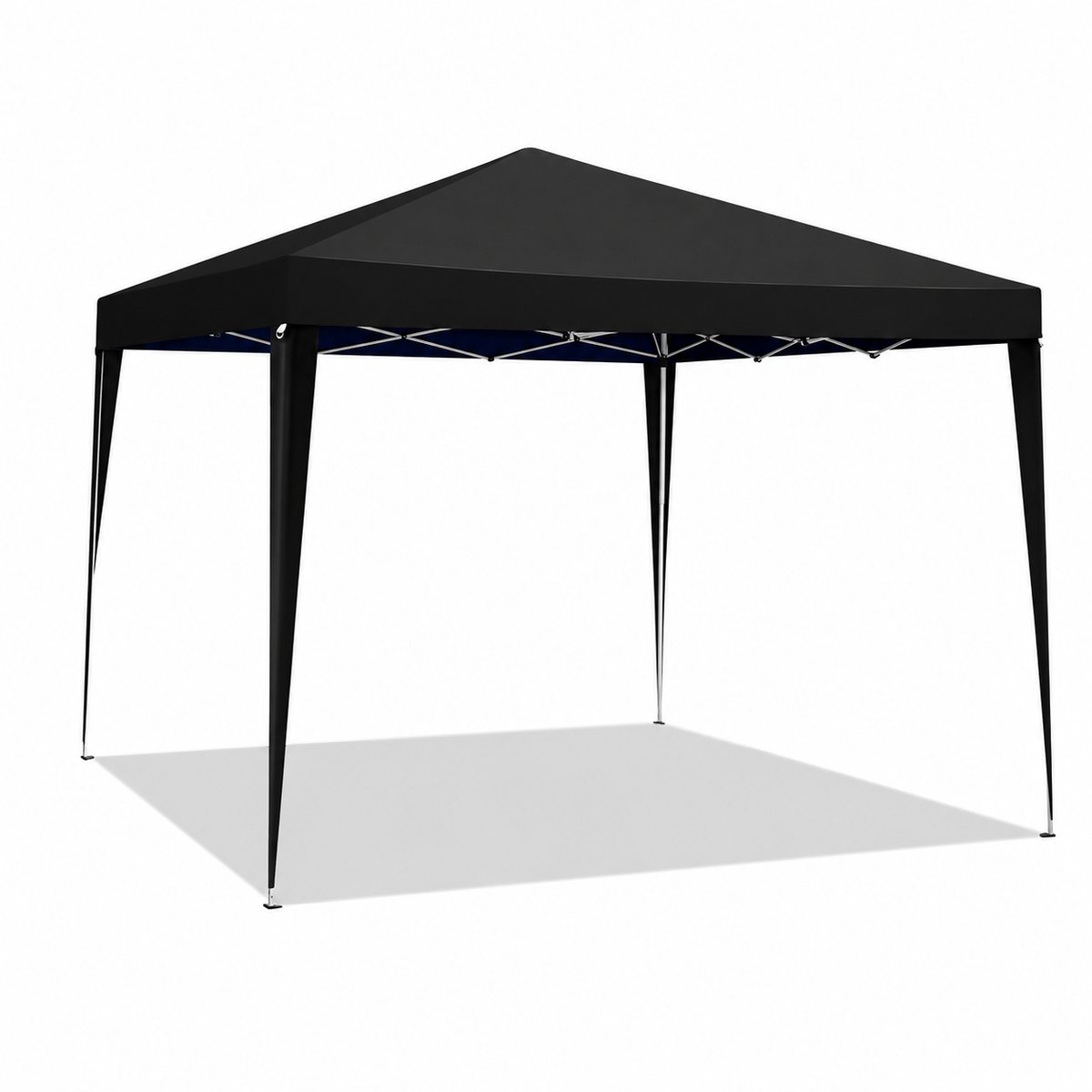 AALVERO - Opvouwbare tuinpaviljoen - Overkapping pergola - Verstelbare hoogte - UV Bescherming - Waterdicht - 3x3 meter - Zwart