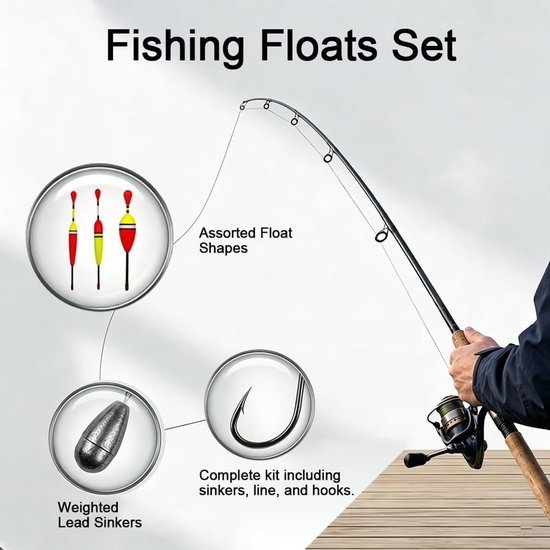 9 Stuks Vissersbobbers met Lood en Haak, Ideaal voor Forel, Snoek en Zander Vissen — afbeelding 2