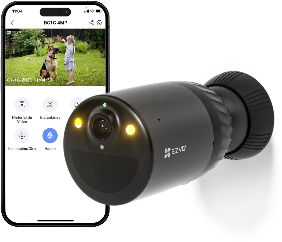 Ezviz BC1C Beveiligingscamera - 4MP - 2K- Batterij - SD kaart - Nachtzicht - Zwart