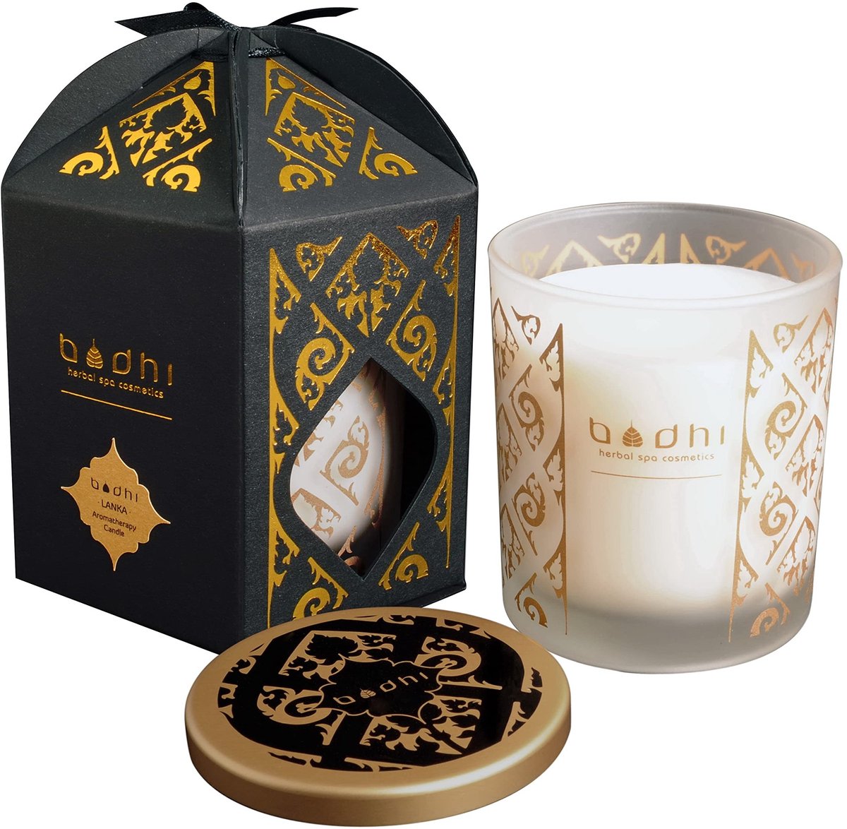 Elzusha - Geurkaars van Sojawas en Bijenwas 180 g, Cantaloupe Geur in Glas