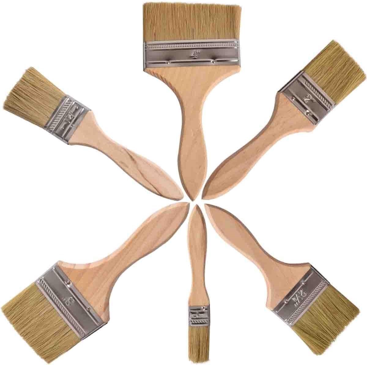 Professionele Houten Kwasten Set voor Olieverf, Beits, Vernis en DIY Projecten met Chipping Brush