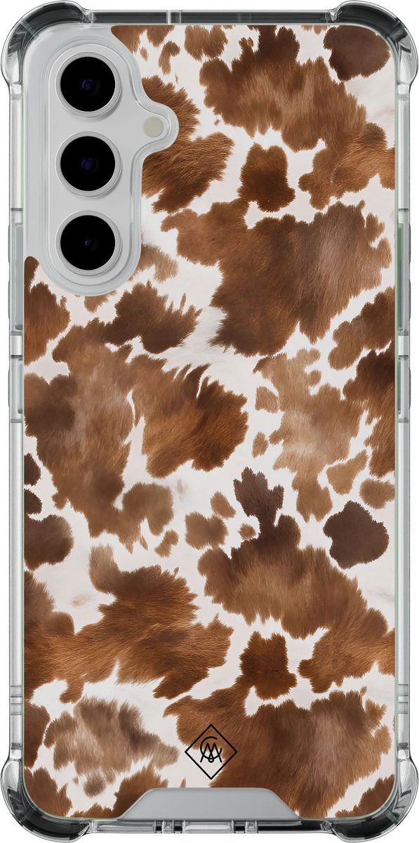 Casimoda® hoesje - Geschikt voor Samsung Galaxy A55 - Koeienprint - Shockproof case - Extra sterk - - Multi, Transparant