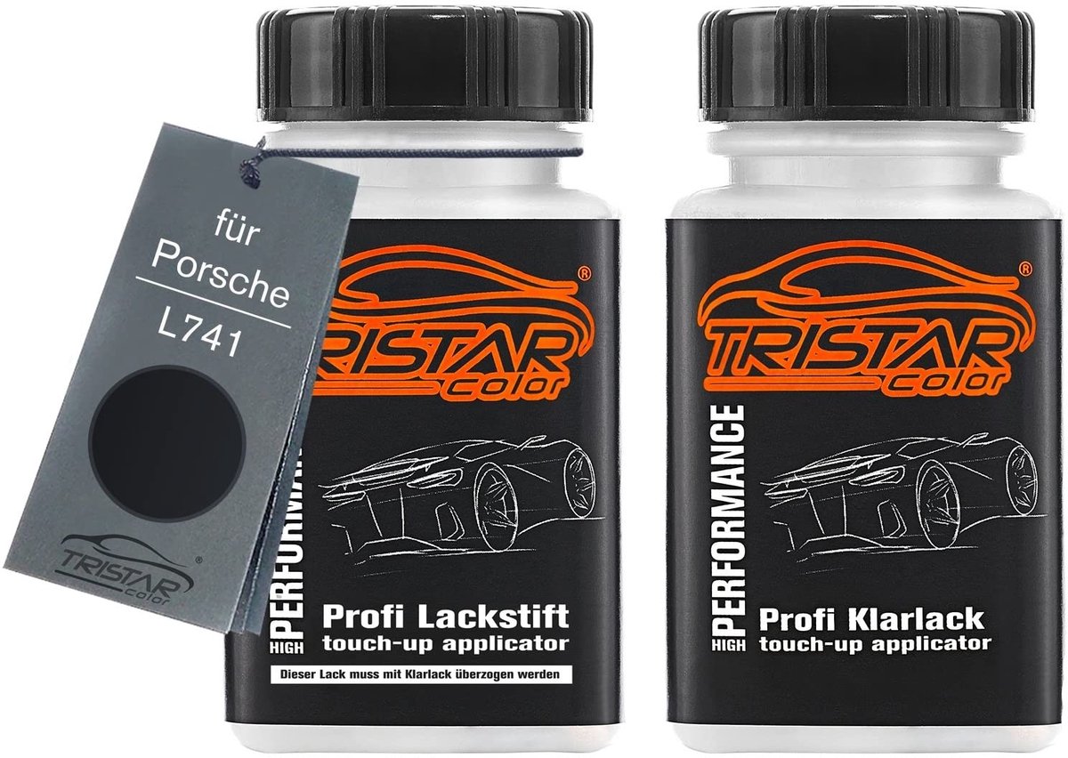Elzusha - Touch-up Stick Set voor Porsche L741 Tief Schwarz 50ml