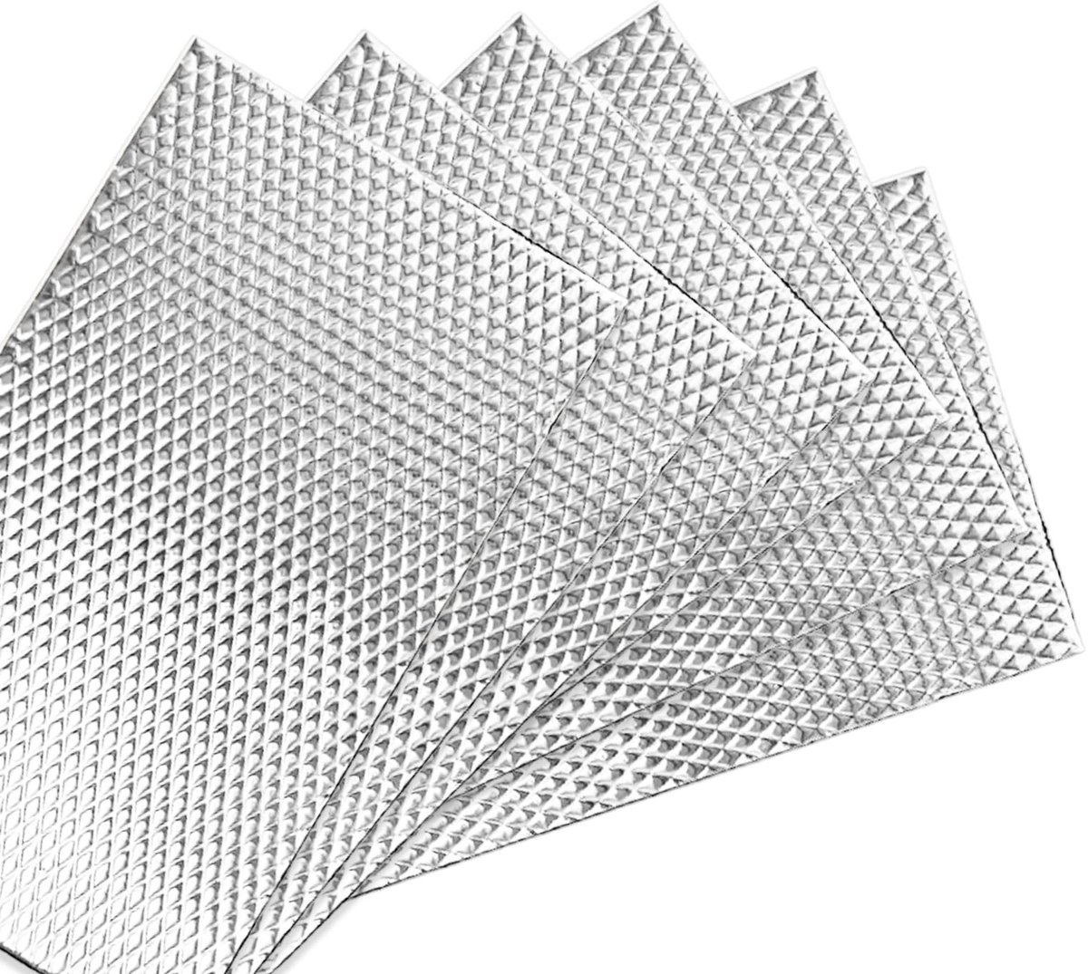 Elzusha - Set van 6 Zelfklevende Aluminium Butyl Isolatiematten