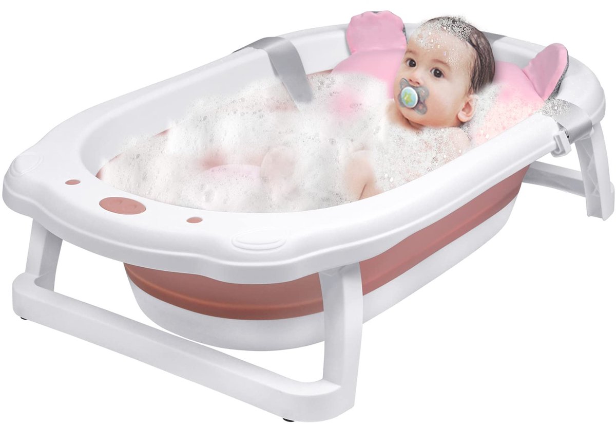 Elzusha - Vouwbare Babybadkuip met Antislip Voetpad