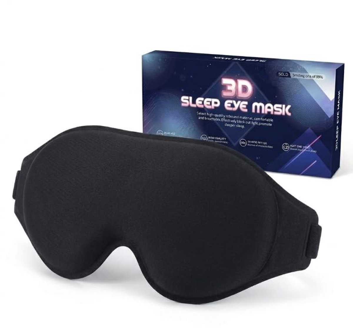 Elzusha - Ergonomisch 3D-slaapmasker voor Comfortabel Slapen