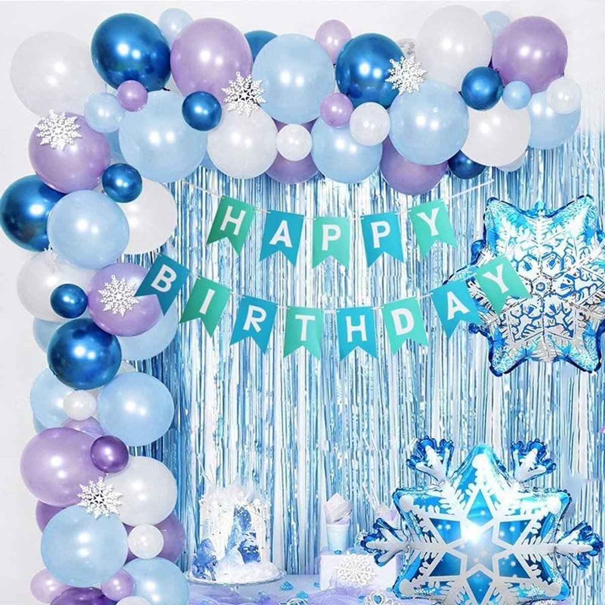 Elzusha - 81 Stuks Frozen-Thema Verjaardagsballonnen voor Feestversiering