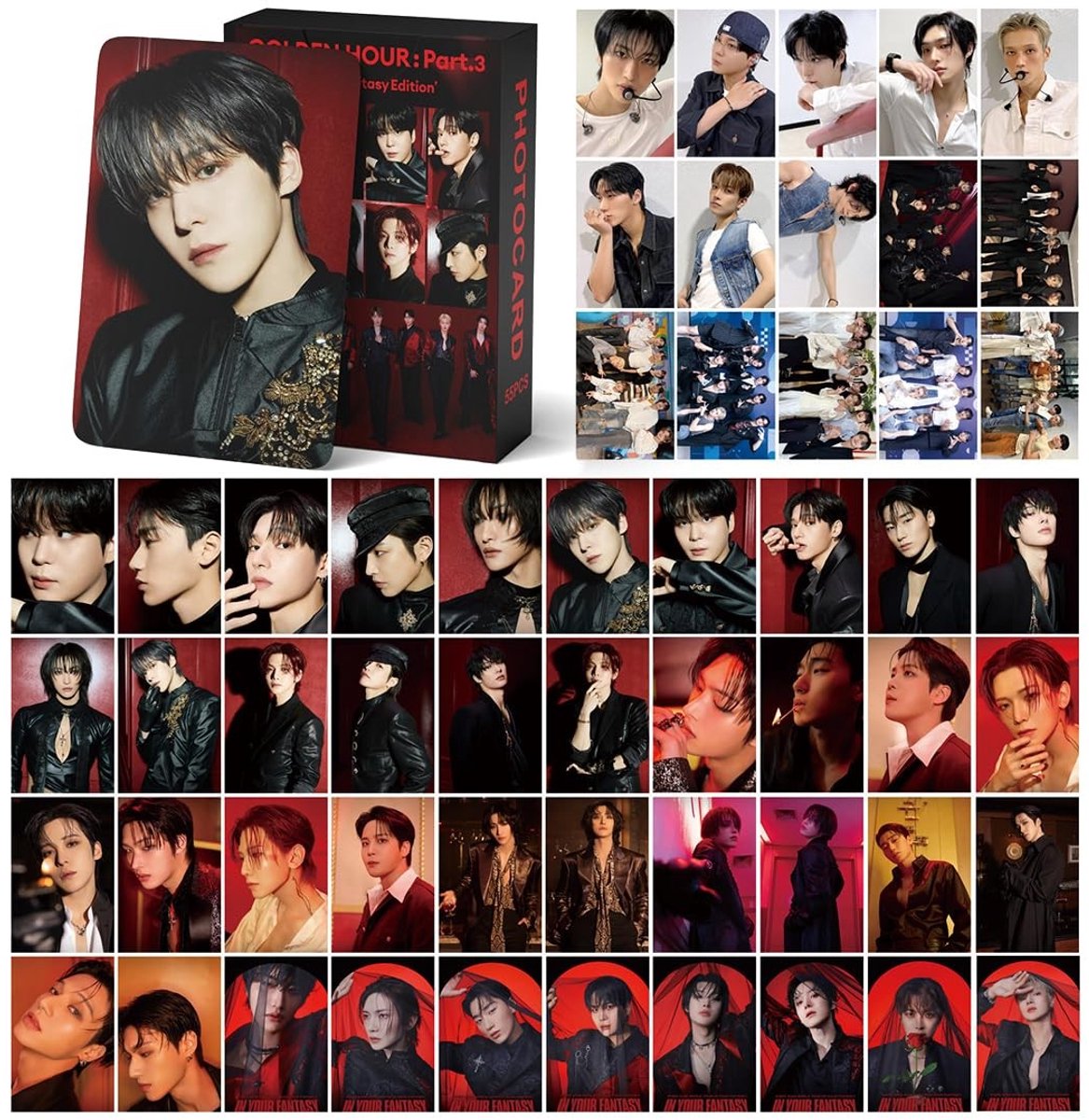 Elzusha - 55 Ateez Lomo Fotokaarten Set voor Fans