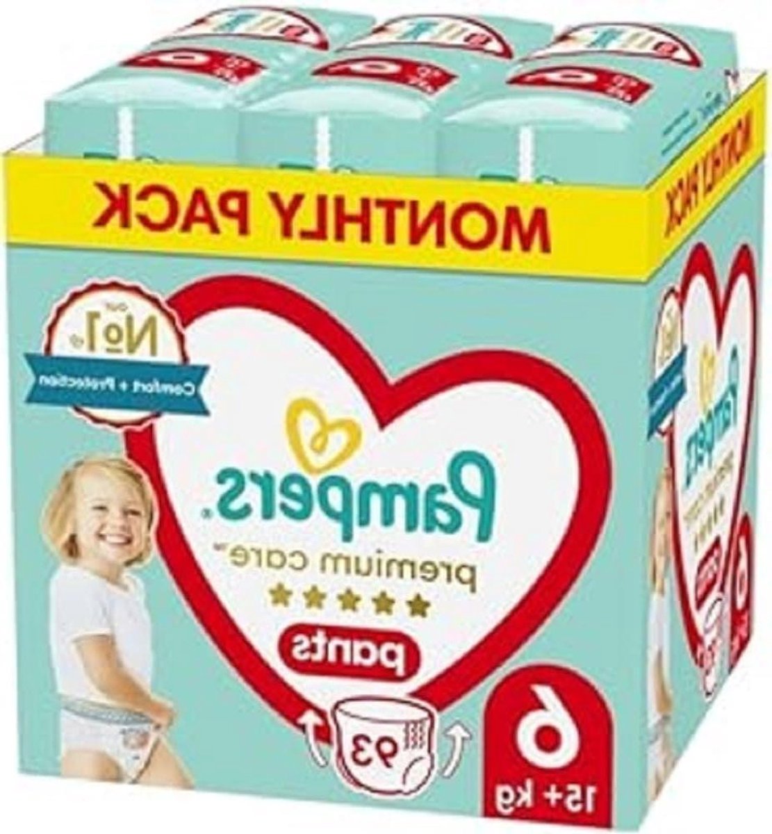 Baby luiers - Verschoningsproducten - Comfortabel verschonen - 12 uur lekvrij - 93 stuks - Wit