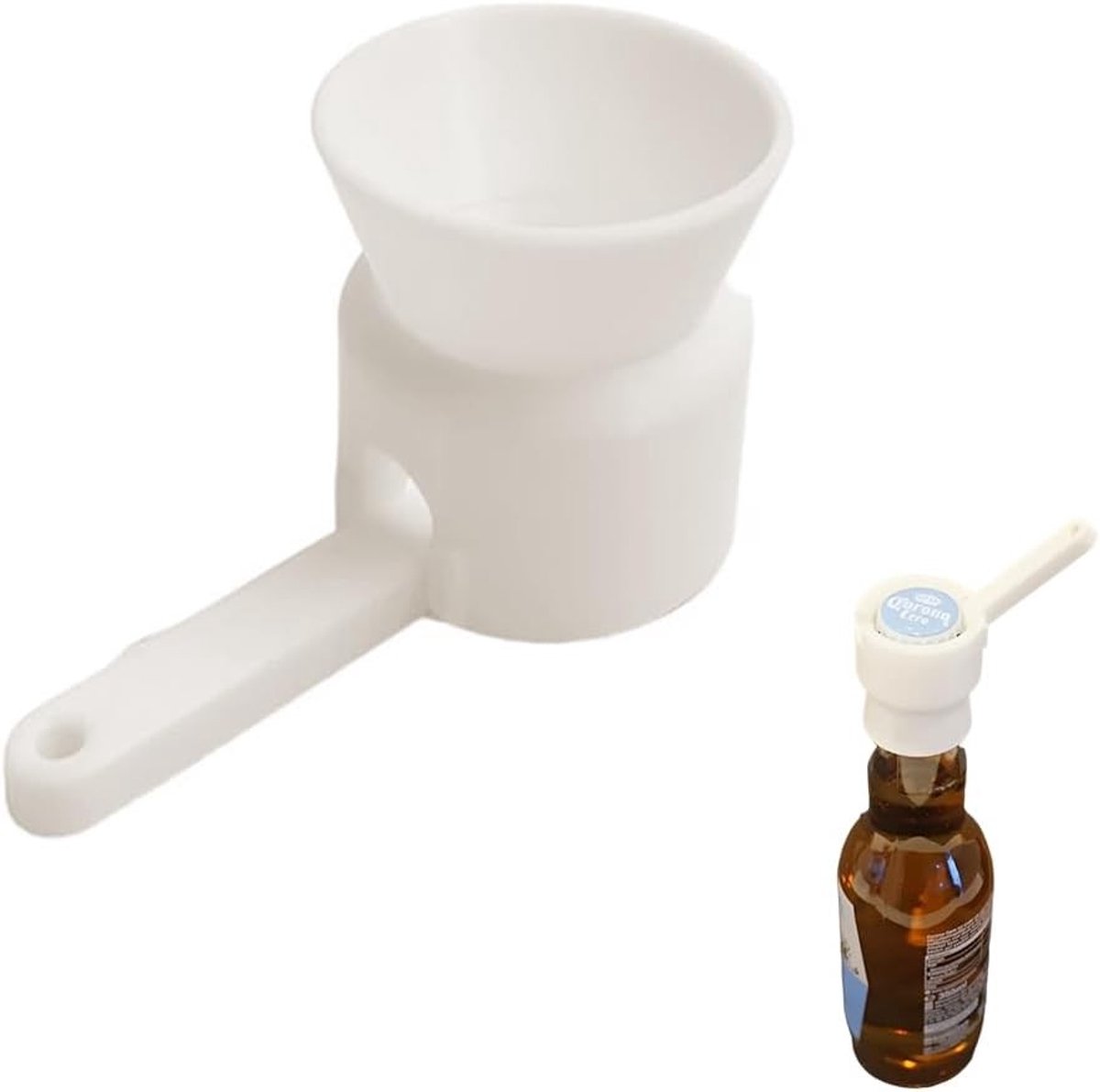 Draagbare flesopener voor keuken en camping, ideaal voor feestjes en baraccessoires, wit en praktisch