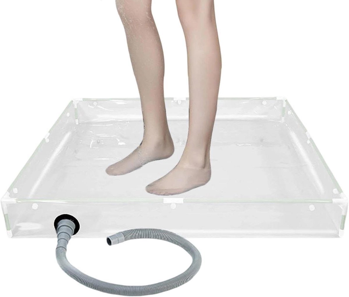 Draagbare Douchebak - Buiten Douchen - Kamperen en Reizen - Robuuste Steunstructuur - 80 cm - Transparant