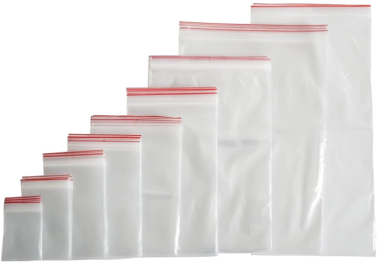 Elzusha - Herbruikbare Plastic Zakjes met Drukknoop Sluiting