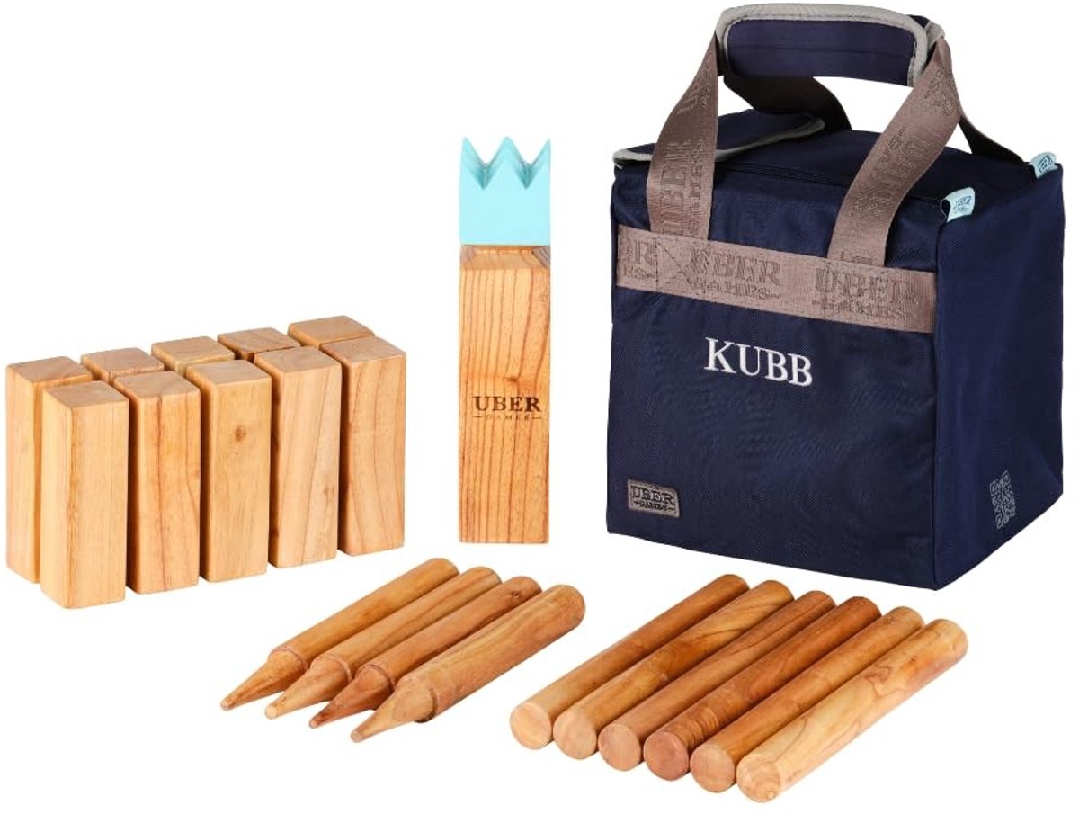 Elzusha - Professioneel Kubb Spel van India Hardhout voor Buiten