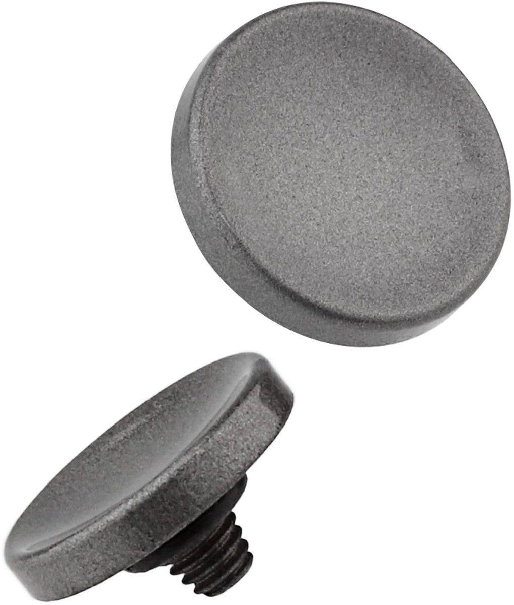 Elzusha - Metal Shutter Release Button voor Diverse Camera's, Concave Grijs
