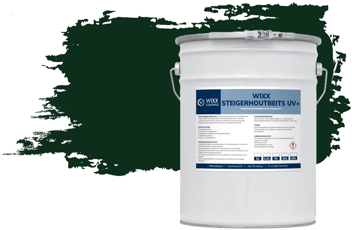 Elzusha - Houtbeits UV+ voor Steigerhout - Forest Green - 2.5L