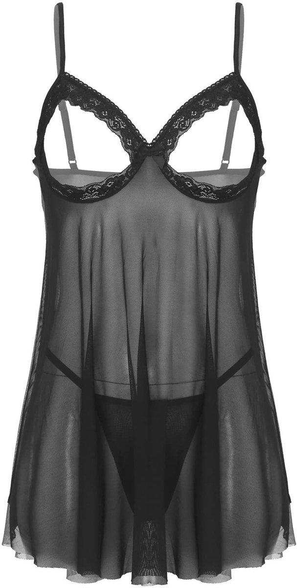 Elzusha - Mini Bodycon Dress voor Vrouwen - Transparante Lingerie Set