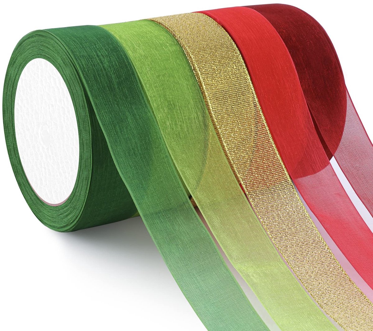 Elzusha - Set van 5 Organza Ribbons voor Cadeaus en Decoraties