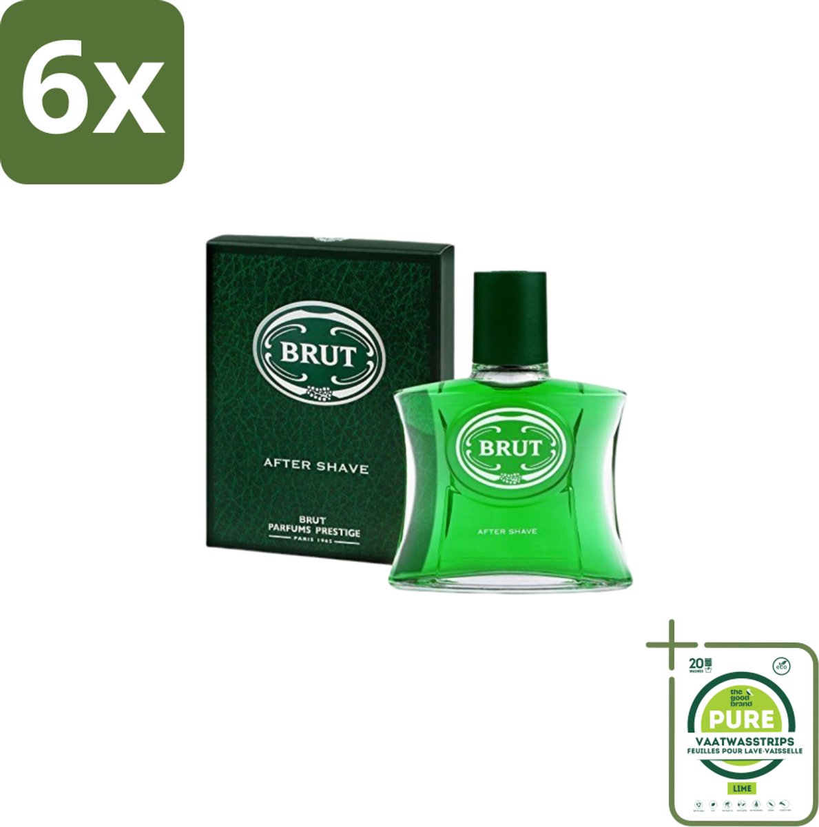 Brut for Men – Aftershave Lotion – 100 ml - Voordeelverpakking - 6 stuks - Aftershave - Herenverzorging