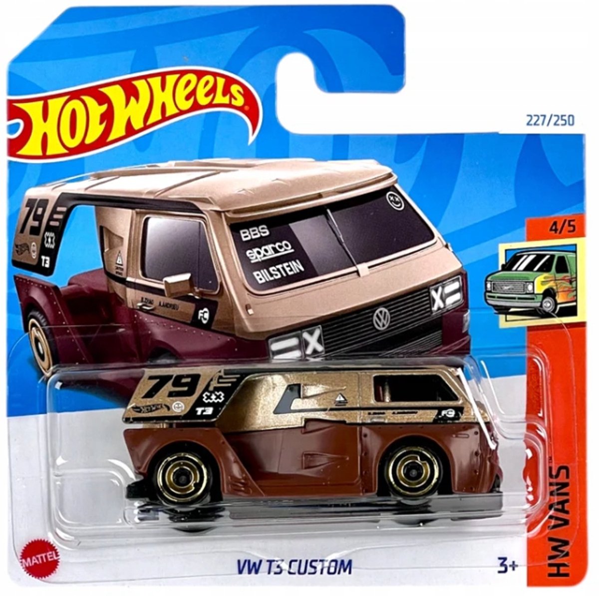 Merkloos VW T3 Custom Van Modelauto Schaal 1:64
