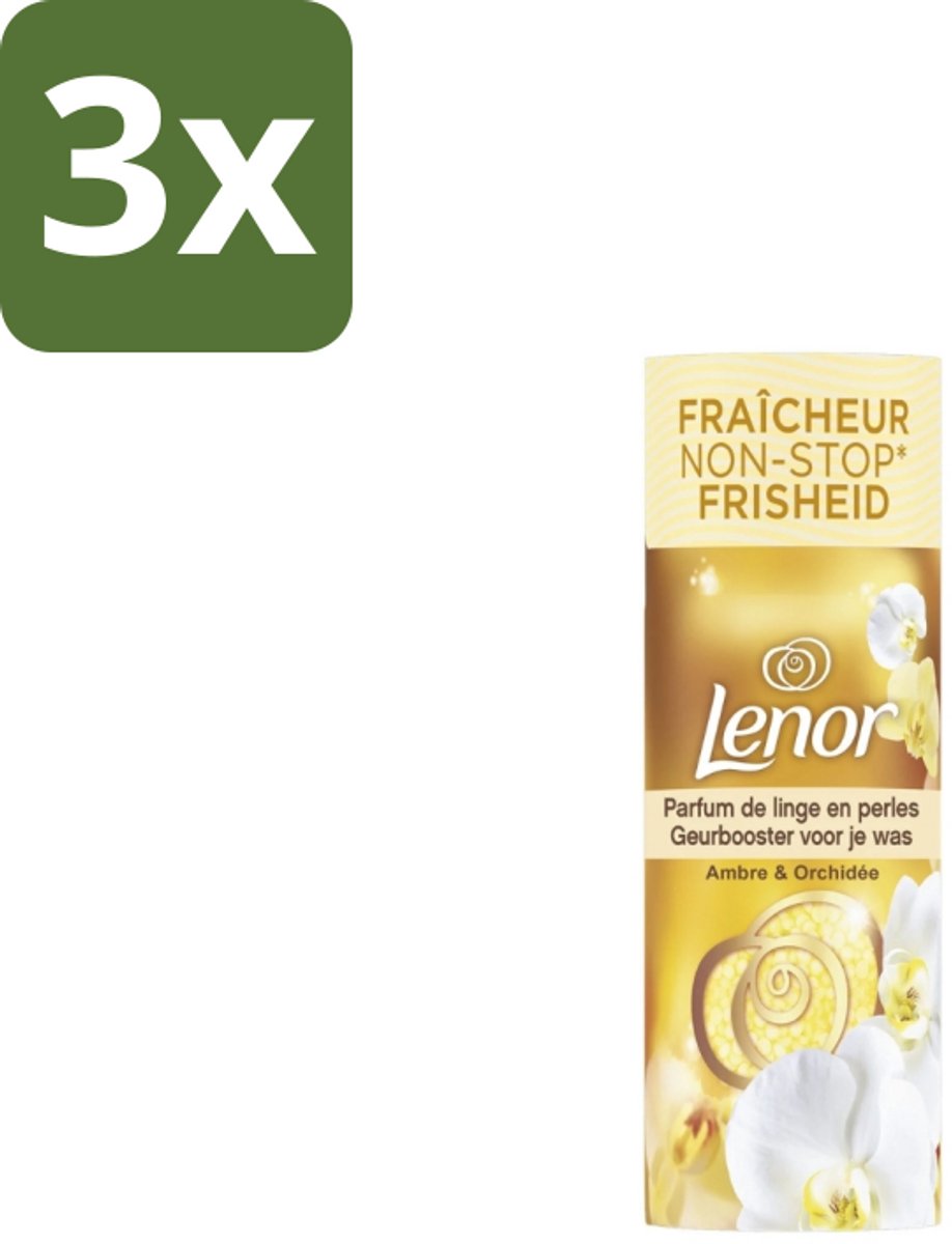 3 x Lenor – In-Wash Geurbooster – Gouden Orchidee - 19 wasbeurten - Geurbooster - Wasgeur - Wasgeurbooster - Geur In Was - Wasgeur Intensiteit