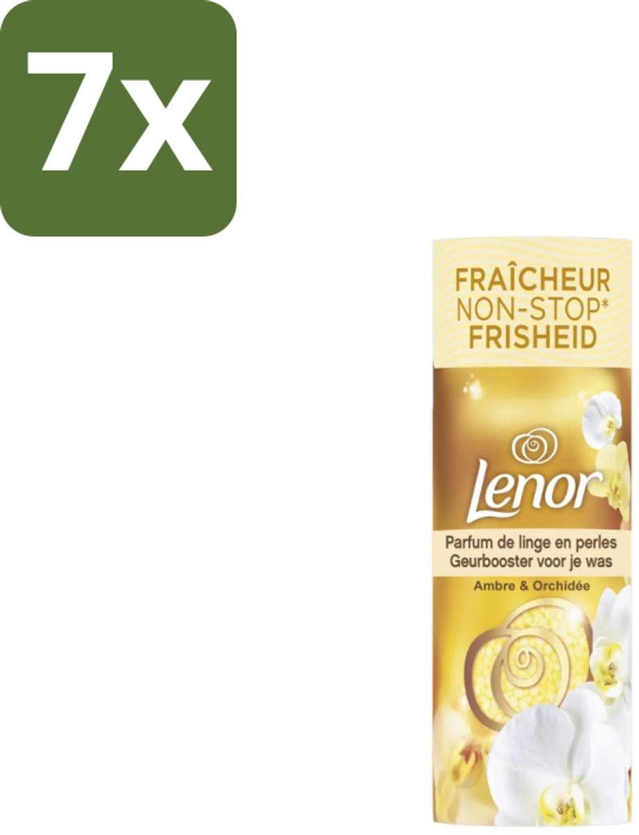 7 x Lenor – In-Wash Geurbooster – Gouden Orchidee - 19 wasbeurten - Geurbooster - Wasgeur - Wasgeurbooster - Geur In Was - Wasgeur Intensiteit