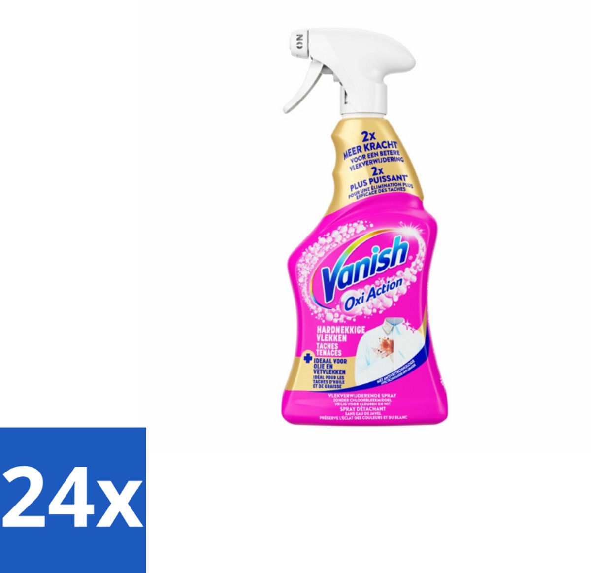 Vanish Vlekkenverwijderaar Spray Hardnekkige Vlekken 500 ml - Voordeelverpakking - 24 stuks