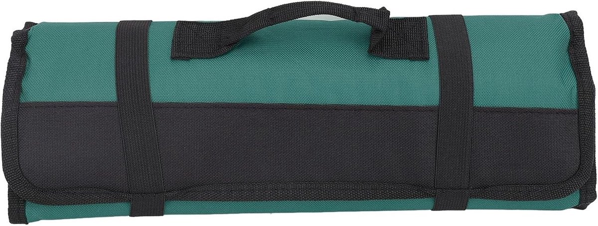 Keukengerei rol tas met 20 vakken, duurzame messenetui van canvas voor koken, reizen en kamperen