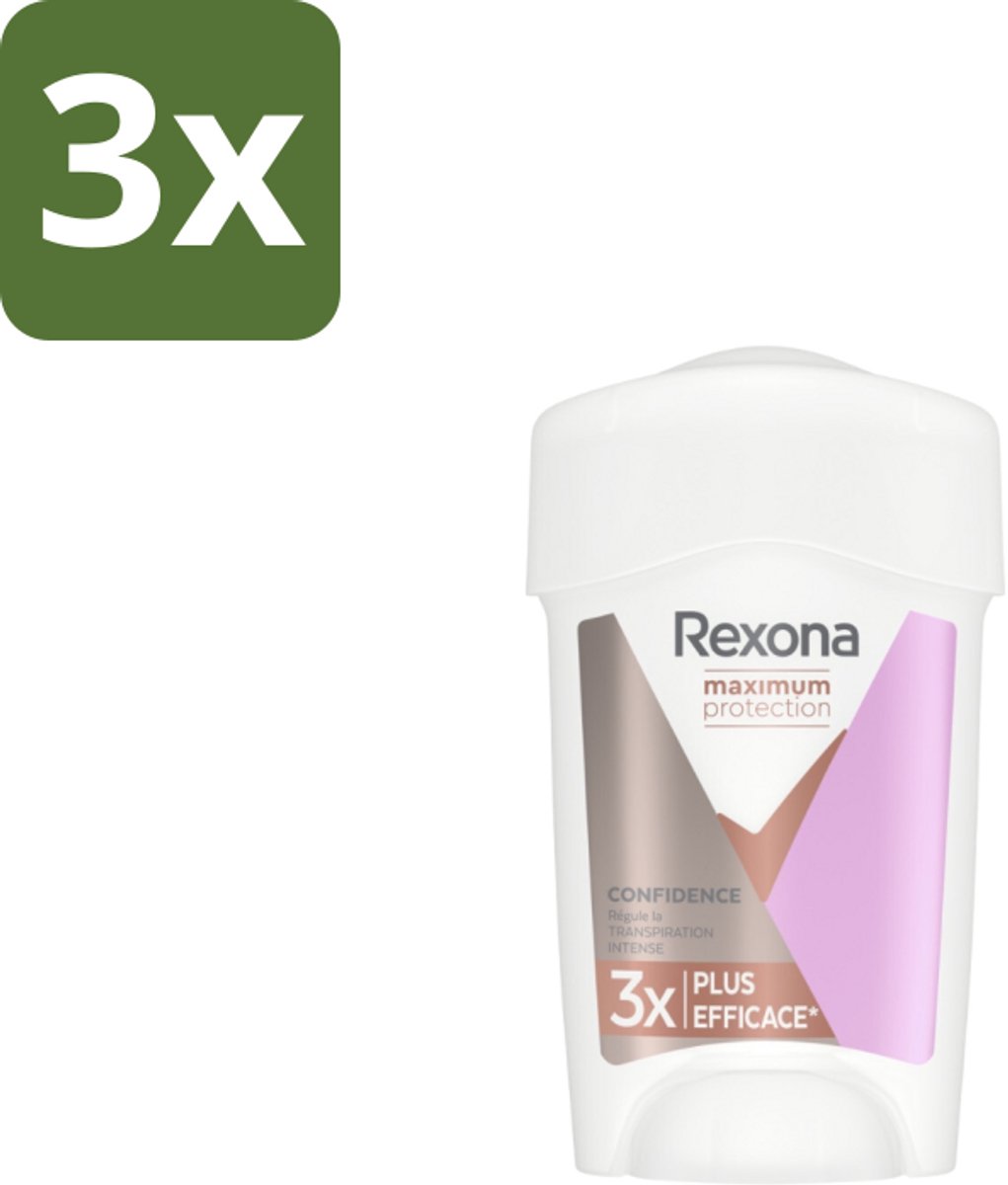 Rexona Deodorant Anti-transpirant Stick Confidence 45 ml - Bulkverpakking - 3 stuks