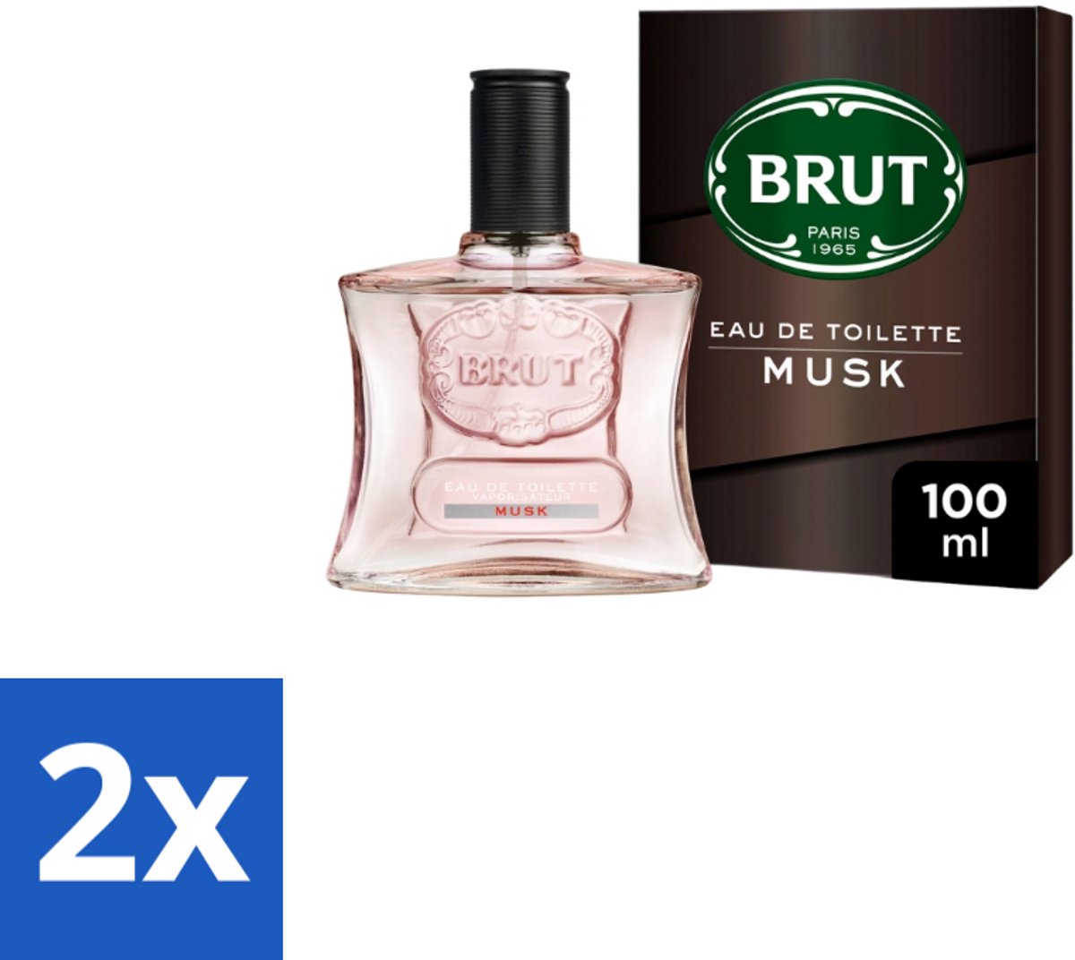2 x Brut – Eau de Toilette – Musk – 100 ml - Brut Musk - Eau De Toilette - Geur - Mannenparfum - Citrus