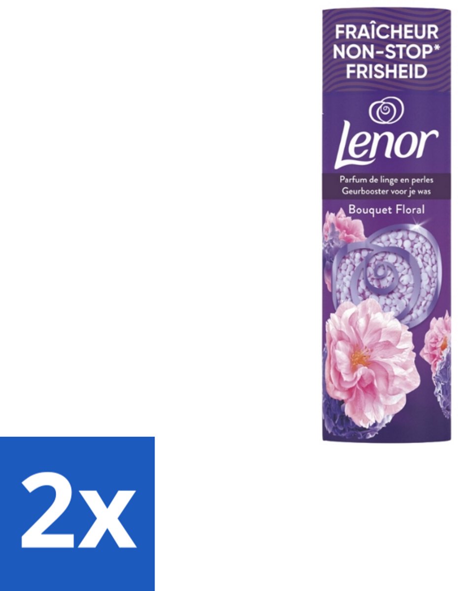 2 x Lenor – In-Wash Geurbooster – Bloemen Boeket – 19 wasbeurten - Geurbooster Wasmachine - Bloemige Geur - Frisse Geur - Wasverzachter - Wasmiddel