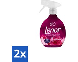 2 x Lenor – Crease Releaser Spray – Divine Ruby Jasmine – Kreukverwijderaar & Textielverfrisser – 500 ml - Kreukverwijderaar - Textielverfrisser - Crease Releaser - Kleding Opfrissen - Ruby Jasmine Geur