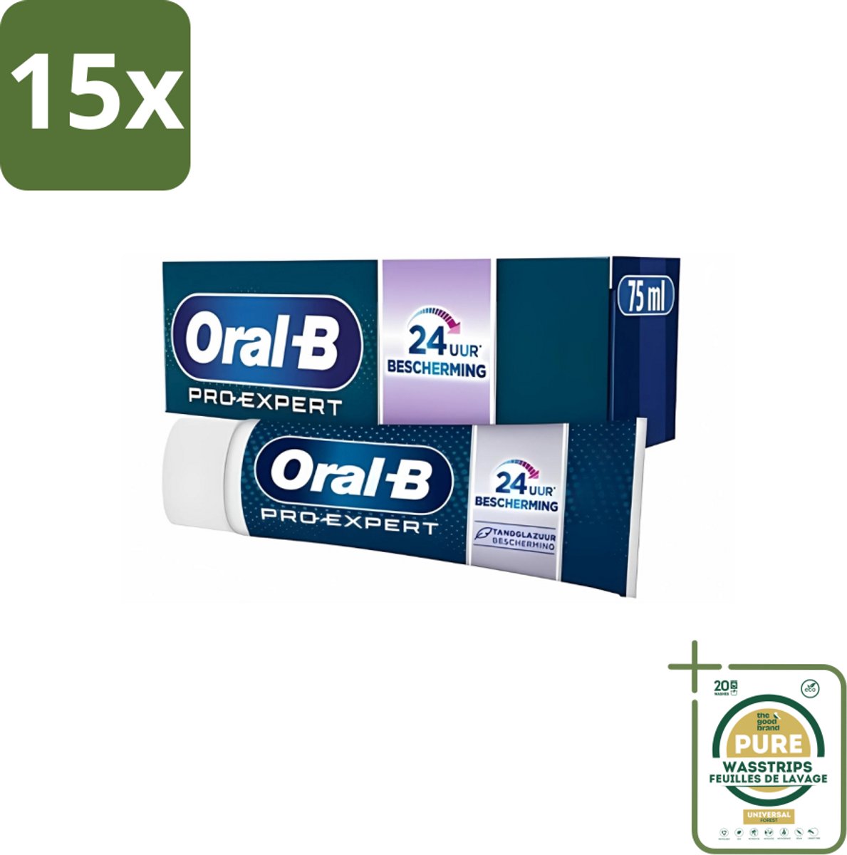 15 x Oral-B - Pro-Expert Sterk Glazuur - Tandpasta - Beschermt Glazuur - 75 ml - Grootverpakking - Tandpasta - Glazuur Beschermen - Glazuur Versterken - Tandplak Beschermen - Glazuur Erosie Voorkomen