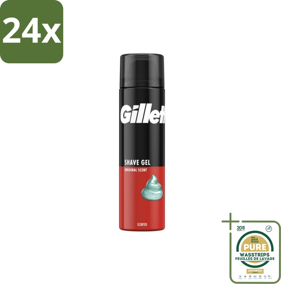 Gillette – Scheergel – Classic – 200 ml - Voordeelverpakking - 24 stuks - Scheren - Scherpen