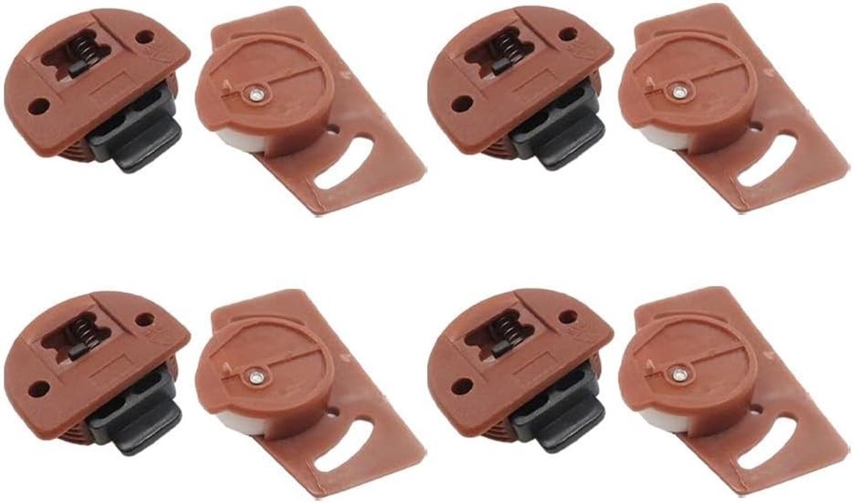 Stille Deurrijders met Rollen en Railset voor Kasten, Meubelwielen en Deursystemen (4 Pairs)