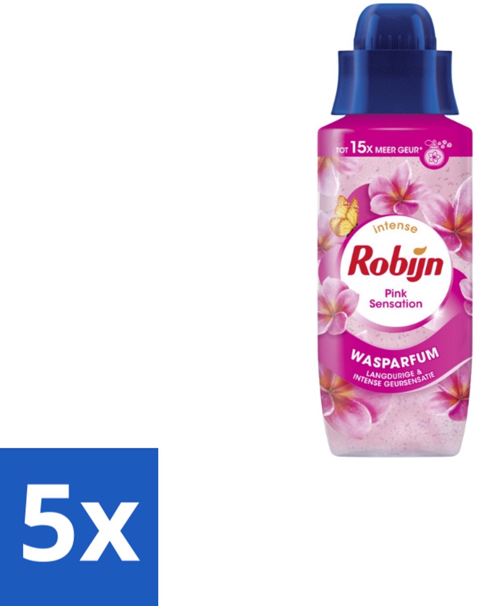 5 x Robijn Wasparfum Pink Sensation 342 ml - Wasparfum - Wasgeur - Geurboost - Wasmiddel - Wasgeur Intensief