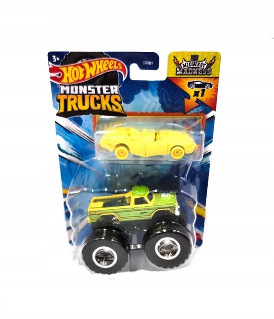 Hot Wheels monster jam truck Midwest Madness - monstertruck 9 cm schaal 1:64 van Merkloos — afbeelding 5
