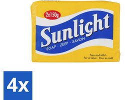 4 x Sunlight – Huishoudzeep – Klassiek – 150 g - Zeep - Reinigen - Was - Schoonmaken - Huid