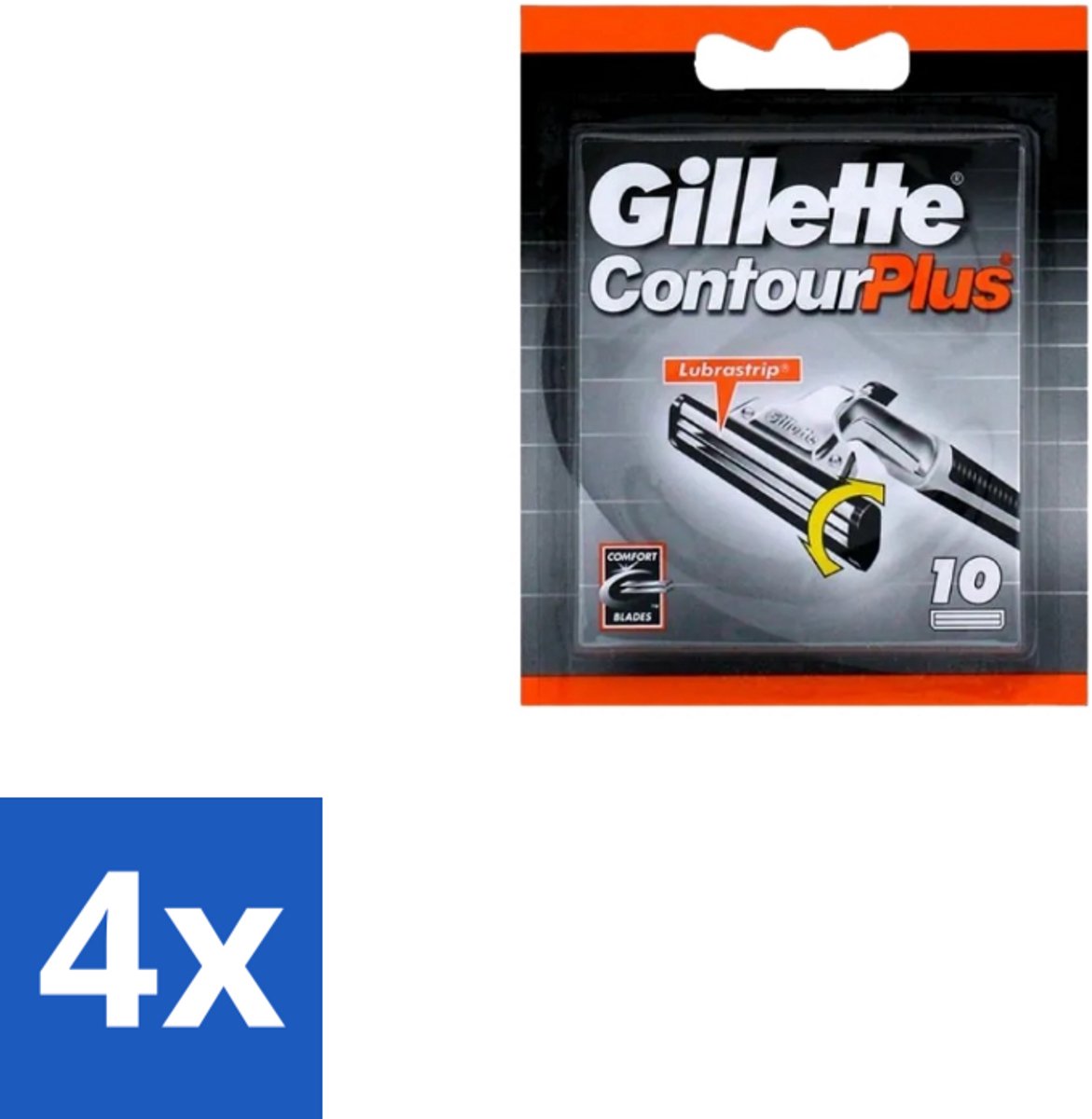 4 x Gillette Contour Plus – Wegwerpscheermesjes – 10 mesjes - Scheermesjes - Scheermes - Scheerbeurt - Huidcomfort - Flexibele Mesjes