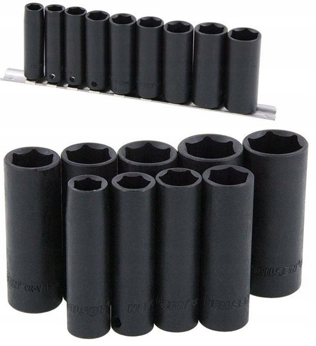 Slagdoppen Set 3/8" 10-19mm - 9 Delig - Merkloos