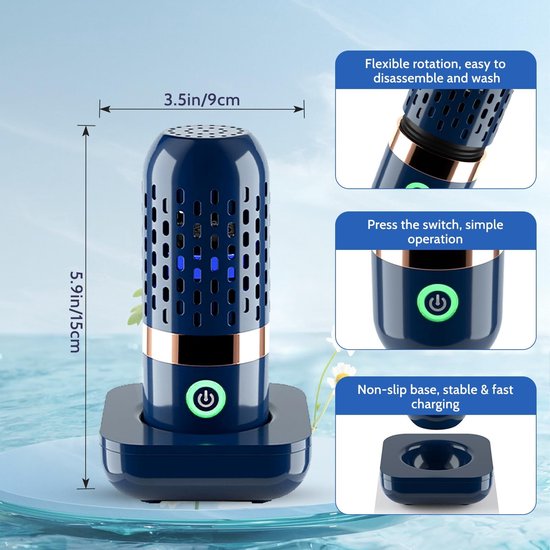 Solidchoice - Draagbare Ultrasonische Groentenreiniger met OH Ionen Technologie — afbeelding 2